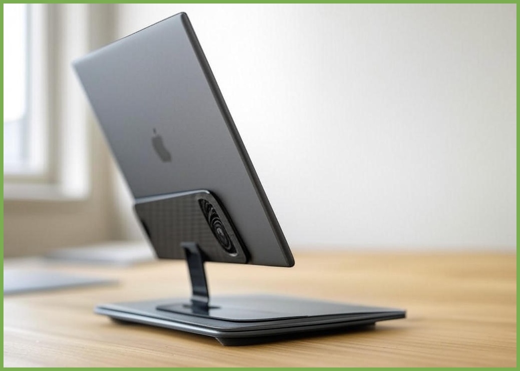 노트북 거치대 360도 회전 높이 각도 조절 접이식 메탈 쿨링홀 휴대용 노트북 macbook 삼성 태블릿 탄소강 쿨링 거치대, 그레이, 1개