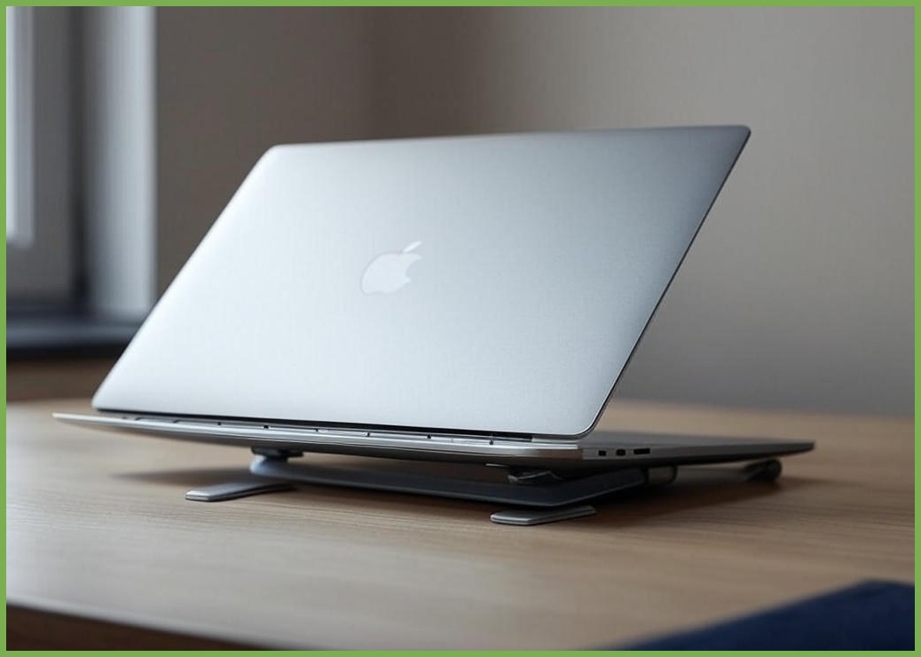 소이믹스 프리미엄 마제스틱 휴대용 접이식 노트북 맥북 거치대 SOMEMX, 실버, 1개