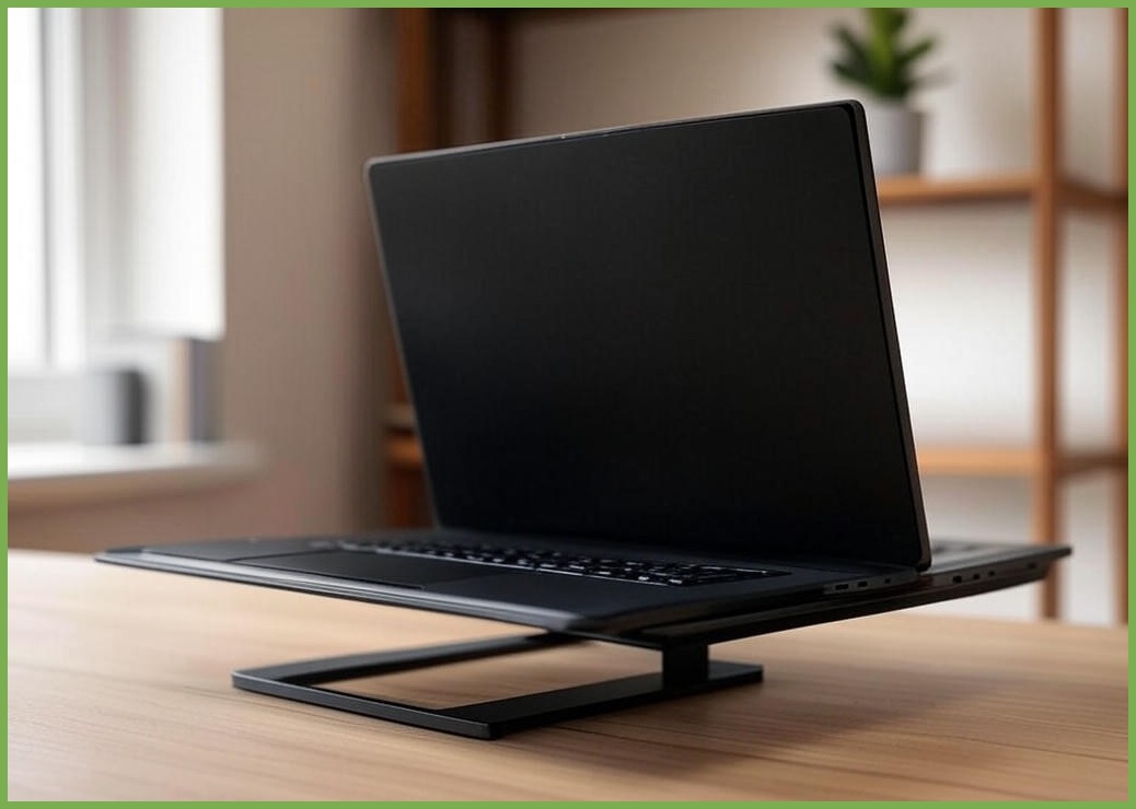 아모르주 360도 회전 높이 조절 노트북 거치대 맥북 받침대 태블릿 스탠드, 블랙, 1개