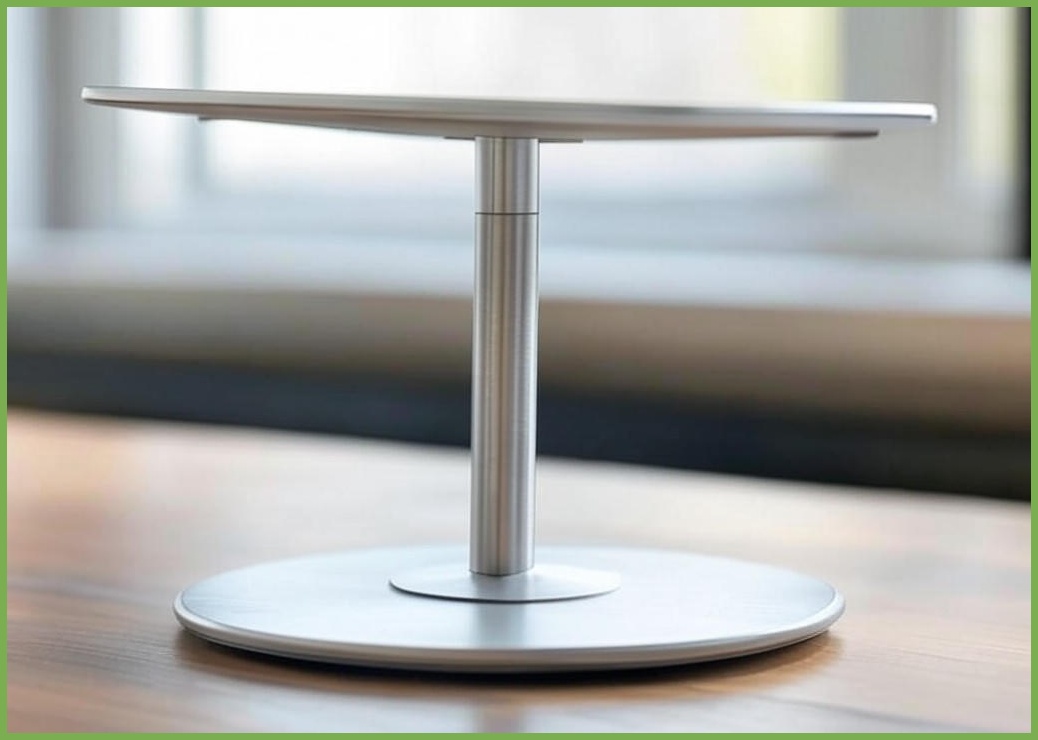 이코노미쿠스 노트북 거치대 받침대 회전 6단계 높이조절, 실버, 1개 - 이미지 1