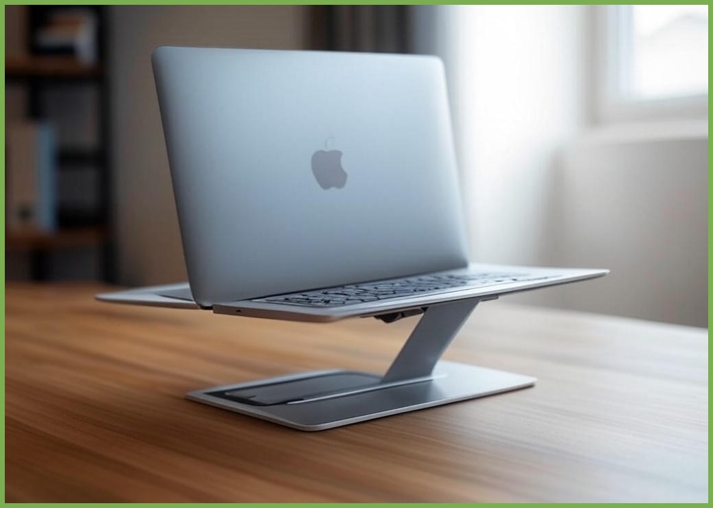 이킵먼트 노트북 맥북 클램쉘 수직 거치대 EKMT-VS2-1, Silver, 1개