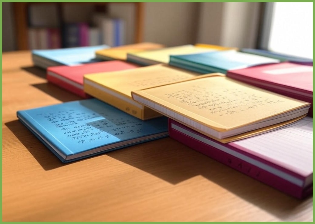 펜피아 3,000 중고 10칸 한문 스프링노트 5종 세트 - 이미지 1